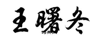 胡問遂王曙冬行書個性簽名怎么寫