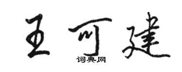 駱恆光王可建行書個性簽名怎么寫