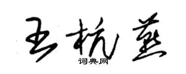 朱錫榮王杭燕草書個性簽名怎么寫