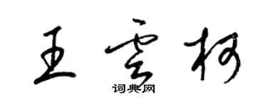 梁錦英王雲柯草書個性簽名怎么寫