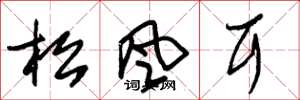朱錫榮松風耳草書怎么寫