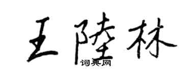 王正良王陸林行書個性簽名怎么寫