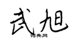王正良武旭行書個性簽名怎么寫