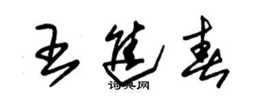 朱錫榮王進春草書個性簽名怎么寫