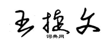 朱錫榮王捷文草書個性簽名怎么寫