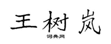 袁強王樹嵐楷書個性簽名怎么寫