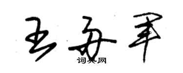 朱錫榮王舟軍草書個性簽名怎么寫