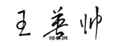 駱恆光王英帥草書個性簽名怎么寫