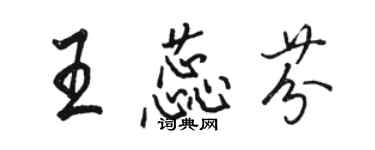 駱恆光王蕊芬行書個性簽名怎么寫