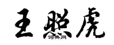 胡問遂王照虎行書個性簽名怎么寫