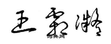 曾慶福王霜凝草書個性簽名怎么寫