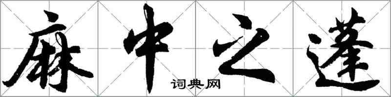 胡問遂麻中之蓬行書怎么寫