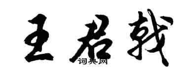 胡問遂王君戟行書個性簽名怎么寫