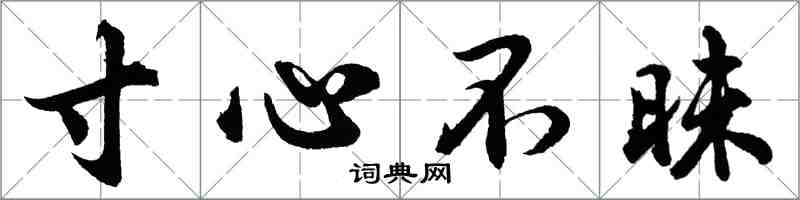 胡問遂寸心不昧行書怎么寫