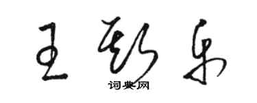 駱恆光王斯樂草書個性簽名怎么寫