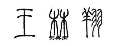 陳墨王林翔篆書個性簽名怎么寫