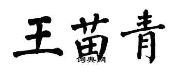 翁闓運王苗青楷書個性簽名怎么寫