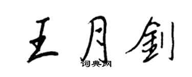 王正良王月劍行書個性簽名怎么寫