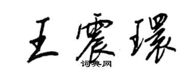 王正良王震環行書個性簽名怎么寫