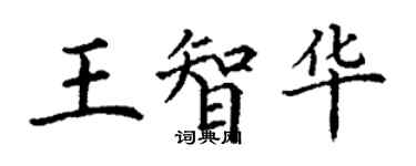 丁謙王智華楷書個性簽名怎么寫