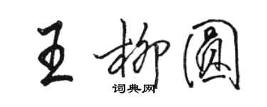 駱恆光王柳圓行書個性簽名怎么寫