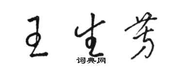 駱恆光王生芳草書個性簽名怎么寫