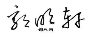 駱恆光郭明軒草書個性簽名怎么寫