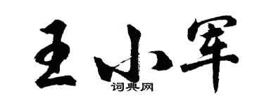 胡問遂王小軍行書個性簽名怎么寫