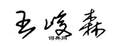 朱錫榮王峻森草書個性簽名怎么寫