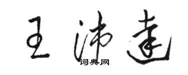 駱恆光王沛達草書個性簽名怎么寫