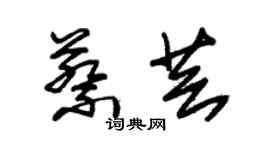 朱錫榮蔡芸草書個性簽名怎么寫