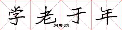 袁強學老於年楷書怎么寫