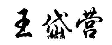 胡問遂王岱營行書個性簽名怎么寫