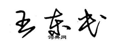 朱錫榮王東民草書個性簽名怎么寫
