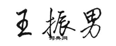 駱恆光王振男行書個性簽名怎么寫