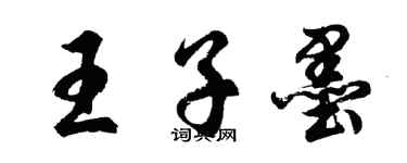 胡問遂王子墨行書個性簽名怎么寫