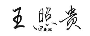 駱恆光王照貴行書個性簽名怎么寫