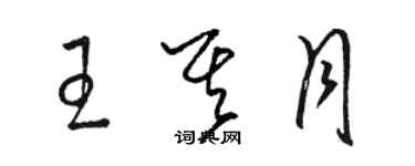 駱恆光王其月草書個性簽名怎么寫