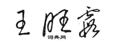 駱恆光王旺霞草書個性簽名怎么寫