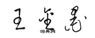 駱恆光王金墨草書個性簽名怎么寫