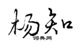 曾慶福楊知行書個性簽名怎么寫