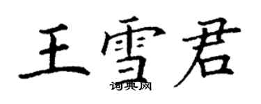 丁謙王雪君楷書個性簽名怎么寫