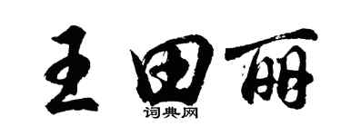 胡問遂王田麗行書個性簽名怎么寫