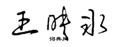 曾慶福王映冰草書個性簽名怎么寫