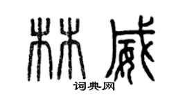曾慶福林威篆書個性簽名怎么寫