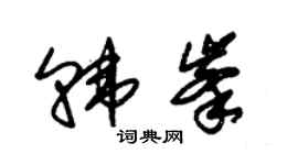 朱錫榮韓峰草書個性簽名怎么寫