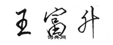 駱恆光王富升行書個性簽名怎么寫