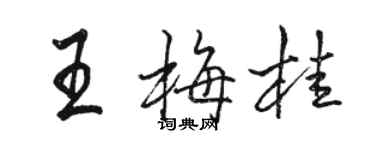 駱恆光王梅桂行書個性簽名怎么寫