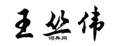 胡問遂王叢偉行書個性簽名怎么寫