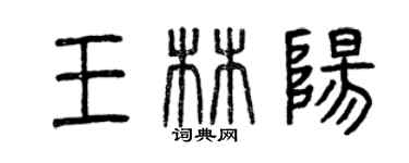 曾慶福王林陽篆書個性簽名怎么寫